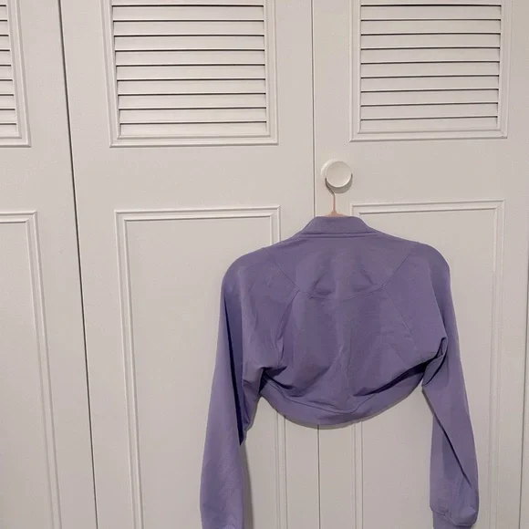 lululemon athletica lavender crop cardigan - Picture 3 of 3